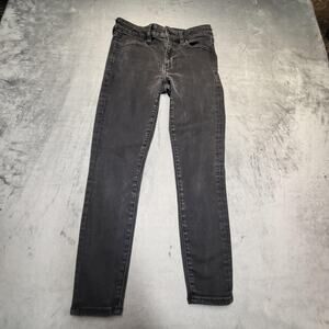 American Eagle Jegging Jeans Womens 4 Short Black Stretch Denim Distressed